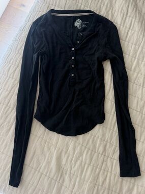 Anthropologie Black Long-Sleeve Top